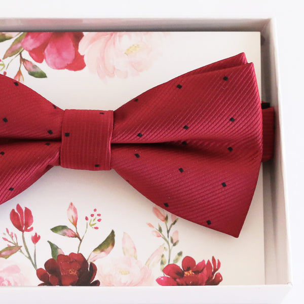 Red bow tie Best man Groomsman Man of honor ring bearer request Christmas New year gift, Kids adult bow, Adjustable Pre tied High quality