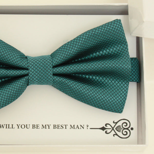 Teal blue bow tie, Best man gift , Groomsman bow tie, Man of honor gift, Best man bow tie, best man gift, man of honor request, Teal blue