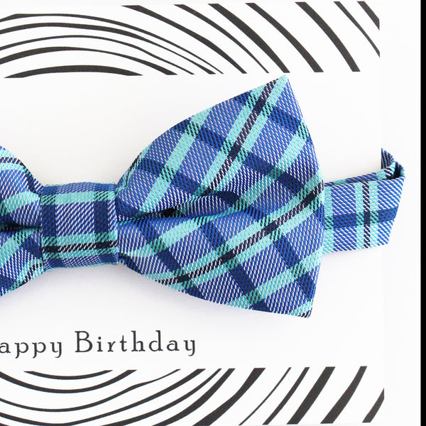 Plaid Navy blue bow tie ring bearer, 1st Birthday gift, Kids adult bow, Adjustable Pre tied High quality, Kids party favor, toddler bow
