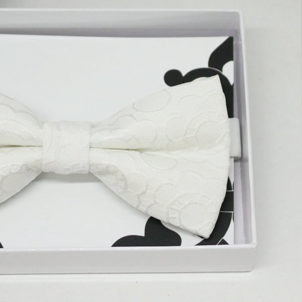 White flower bow tie, Best man request gift, Groomsman bow tie, Man of honor gift, Best man bow tie, best man gift, man of honor request