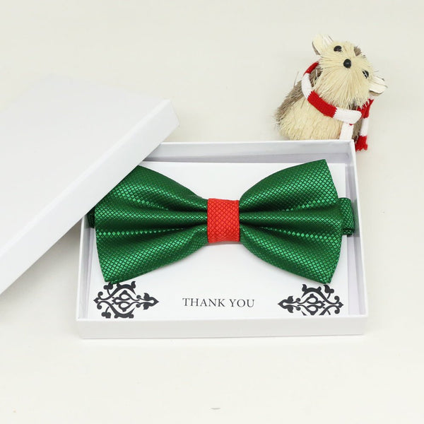 Green Red bow tie, Best man request gift, Groomsman bow tie, Man of honor gift, Best man bow tie, best man gift, man of honor request bow