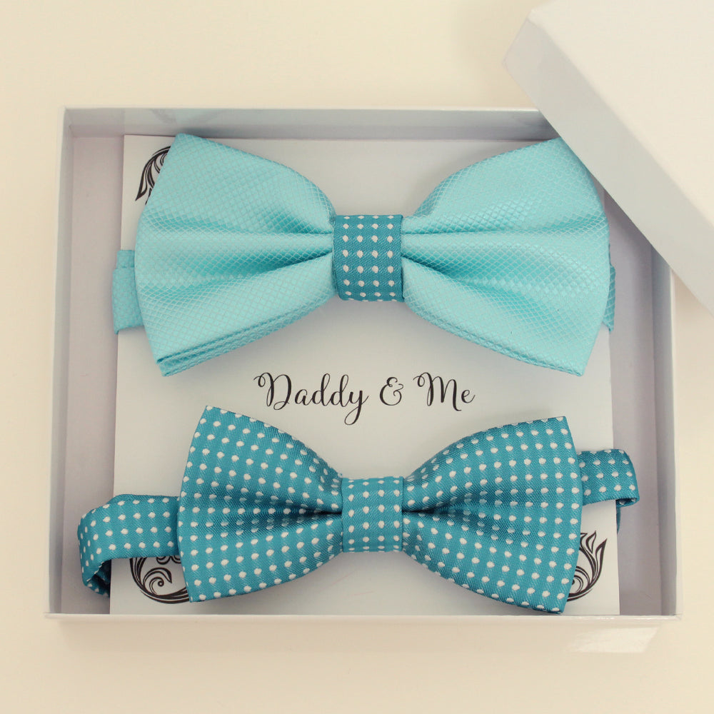 Blue Bow tie set for daddy and son, Daddy me gift set, Father son matching, Blue kids bow, daddy me bow tie, some thing blue, handmade gift