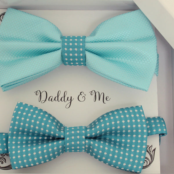Blue Bow tie set for daddy and son, Daddy me gift set, Father son matching, Blue kids bow, daddy me bow tie, some thing blue, handmade gift