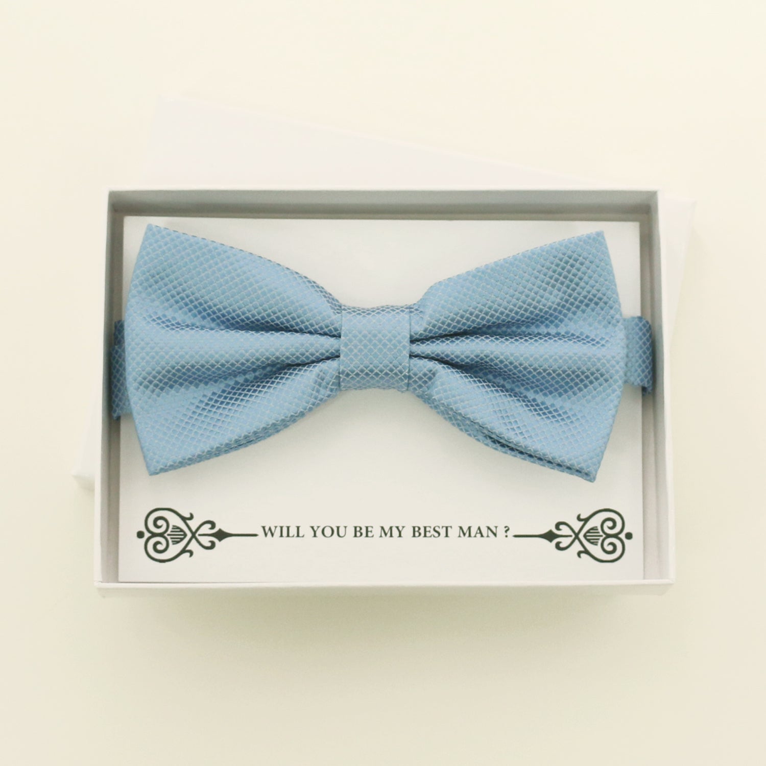 Dusty blue bow tie, Best man gift , Groomsman bow, Man of honor, ring bearer bow, handmade birthday gift, Congrats grads, blue bow for kids