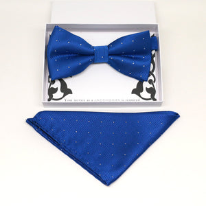 Royal blue bow tie & Royal blue Pocket Square, Best man Groomsman Man of honor ring breaer bow, Blue kids bow, some thig blue, handkerchief