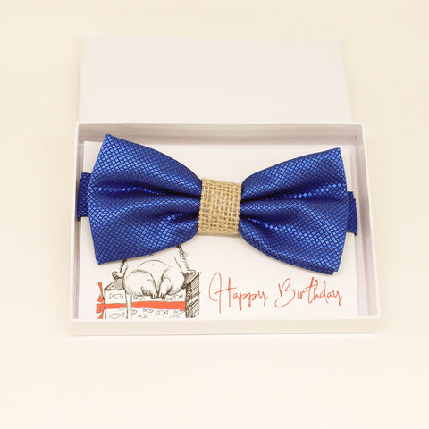 Royal blue bow tie, Best man gift , Groomsman bow, Man of honor, ring bearer bow tie, some thing blue, handmade birthday gift, Congrats grad