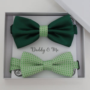 Green bow tie set for daddy and son, Daddy and me gift set, Grandpa and me, Father son matching, Toddler bow tie, daddy and me bow tie gift