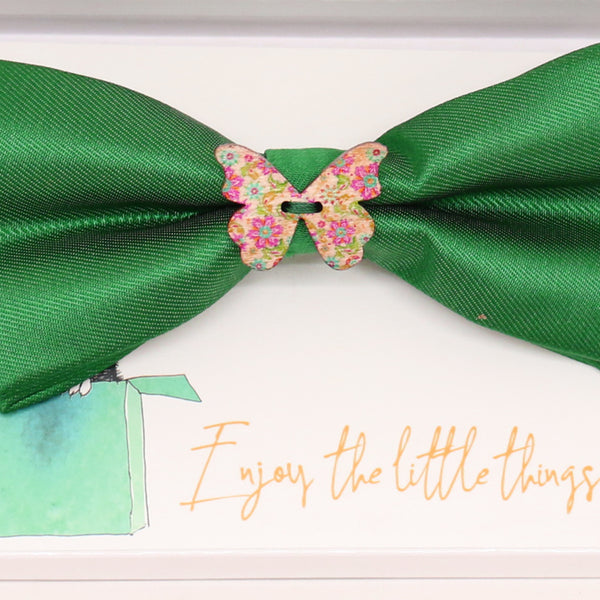 Green wooden butterfly bow tie, Brithday gift, congrats grad, Congrats, green bow tie, Butterfly, Green bow tie, handmade bow, Ring bearer
