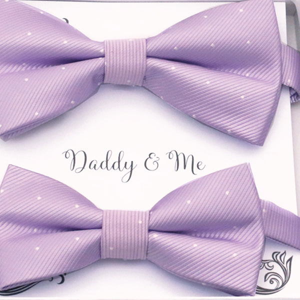 Lilac polka dots Bow tie set daddy son, Daddy and me gift Grandpa and me, Father son matching, Kids bow tie, Kids adult bow tie, High quality
