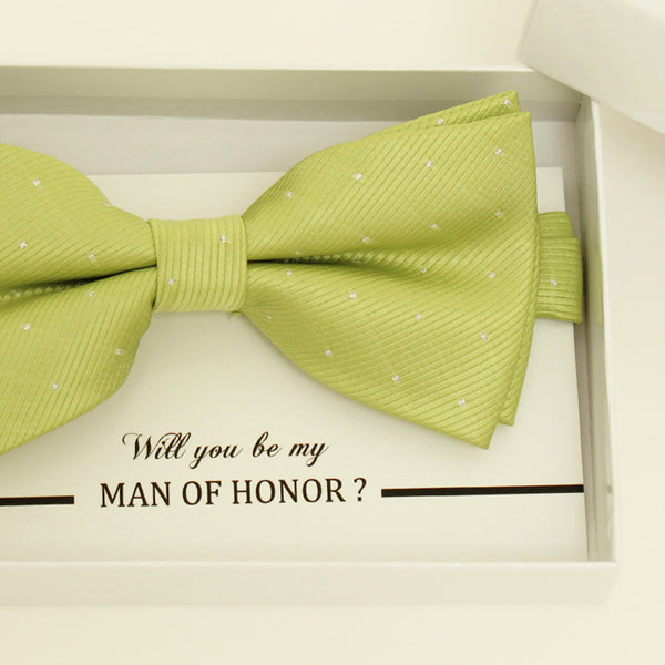 Lime green bow tie, Best man request gift, Groomsman bow tie, Man of honor gift, Best man bow tie, man of honor, Green bow tie, thank you