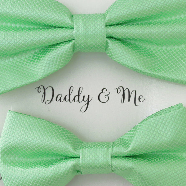 Mint green Bow tie set for daddy and son, Daddy me gift set, Grandpa and me, Father son matching, Toddler bow tie, daddy me bow tie gift