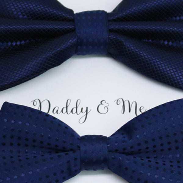 Navy Bow tie set for daddy and son, Daddy me gift set, Grandpa and me, Father son matching, kid bow tie, daddy me bow tie gift