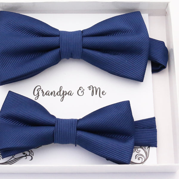 Navy Bow tie set daddy son, Daddy and me gift, Grandpa and me, Father son matching, Kids bow tie, Kids adult bow tie, high quality 