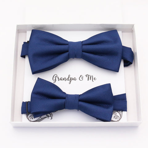 Navy Bow tie set daddy son, Daddy and me gift, Grandpa and me, Father son matching, Kids bow tie, Kids adult bow tie, high quality 