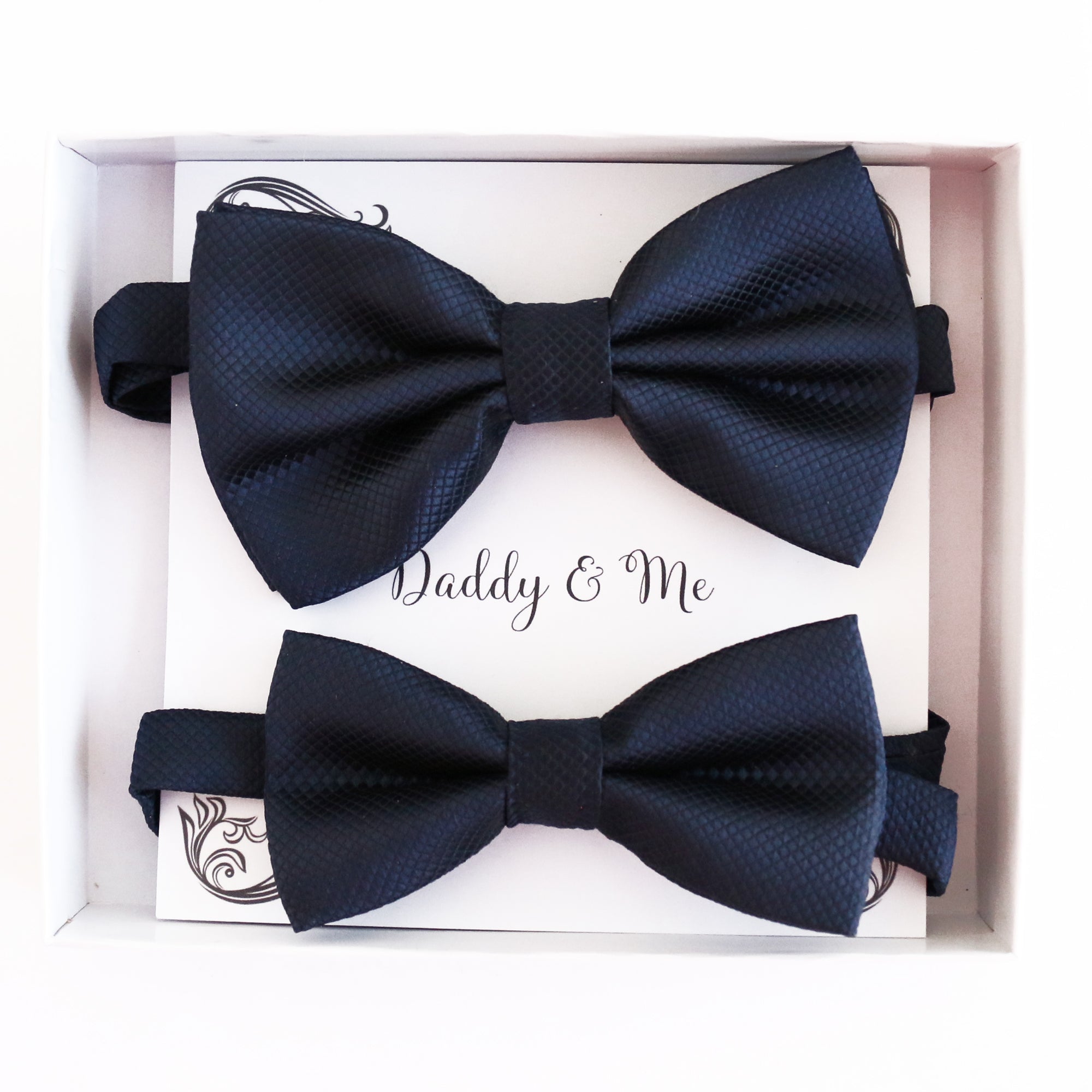 Navy Bow tie set for daddy and son, Daddy and me gift set, Grandpa and me, Some thing blue, Toddler bow tie, daddy and me bow tie gift
