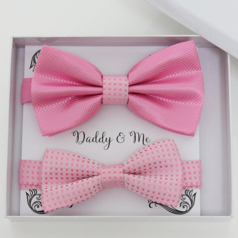 Pink bow tie set for daddy and son, Daddy and me gift set, Grandpa and me, Father son matching, Toddler bow tie, daddy and me bow tie gift