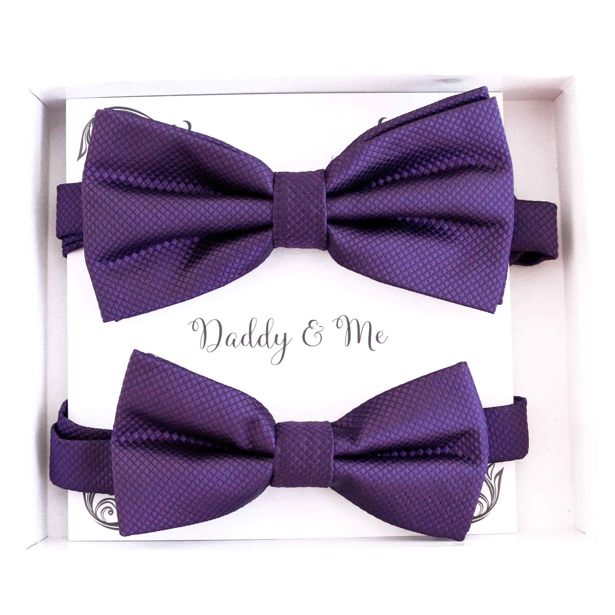 Purple Bow tie set for daddy and son, Daddy and me gift set, Grandpa and me, Father son matching, Toddler bow tie, daddy and me bow tie gift