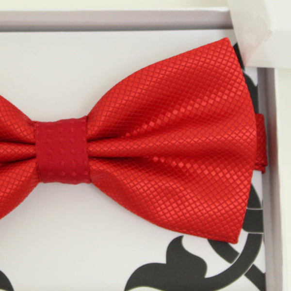Red bow tie, Best man request gift, Groomsman bow tie, Ring Bearer bow tie, Man of honor gift, baby announcement, Red kids bow tie, handmade