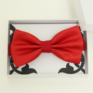 Red bow tie, Best man request gift, Groomsman bow tie, Ring Bearer bow tie, Man of honor gift, baby announcement, Red kids bow tie, handmade