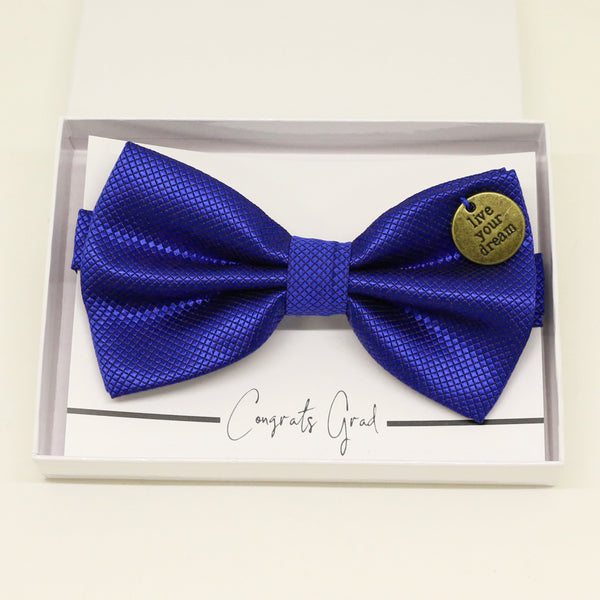 Royal blue bow tie, Best man request gift, Man of honor gift, Best man bow, Happy Birthday, Congrats, Congrats grad, Live your dream