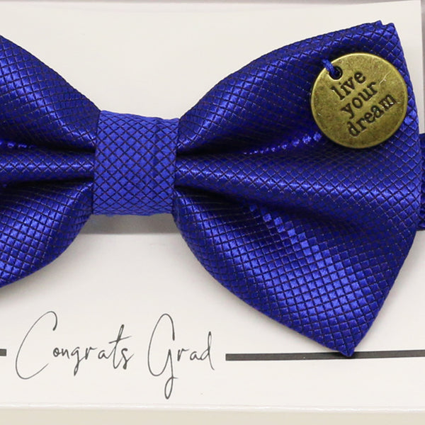 Royal blue bow tie, Best man request gift, Man of honor gift, Best man bow, Happy Birthday, Congrats, Congrats grad, Live your dream