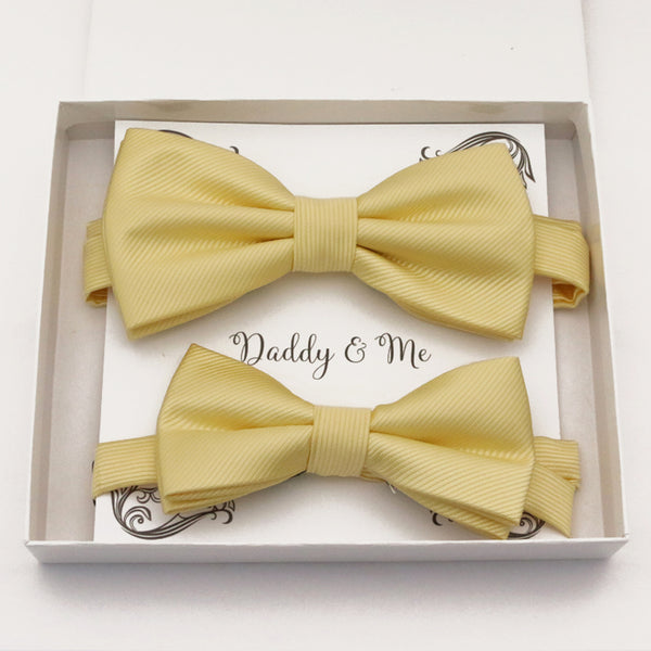 Sunlight yellow Bow tie set daddy son, Daddy and me gift Grandpa and me, Father son matching, Kids bow tie, Kids adult bow tie, High quality