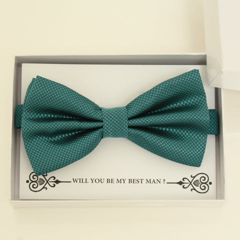 Teal blue bow tie, Best man gift , Groomsman bow tie, Man of honor gift, Best man bow tie, best man gift, man of honor request, Teal blue