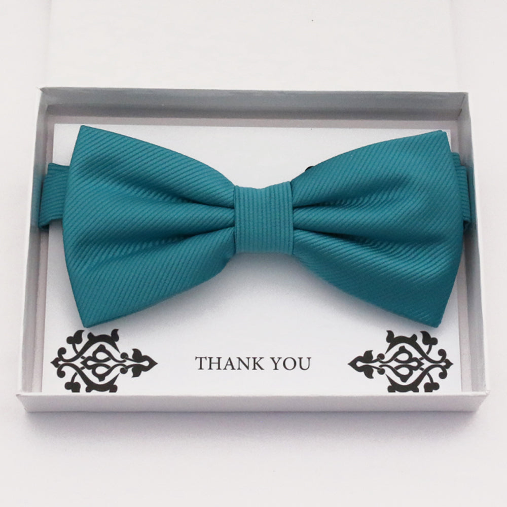 Teal blue bow tie Best man Groomsman Man of honor ring bearer request gift, Kids adult bow, Adjustable Pre tied High quality, Birthday Congrats