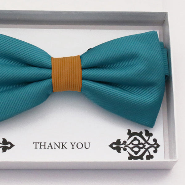 Teal blue orange bow tie Best man Groomsman Man of honor ring bearer request gift, Kids adult bow, Adjustable Pre tied High quality, Birthday Congrats