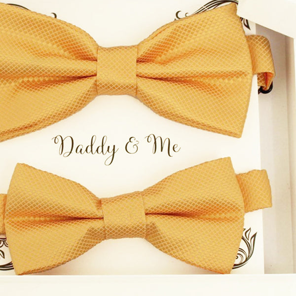 Yellow bow tie set for daddy and son, Daddy and me gift set, Grandpa and me, Father son matching, Yellow Kids bow tie, daddy and me bow