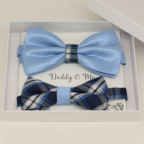 Blue Bow tie set for daddy and son, Daddy and me gift set, Grandpa and me, Father son matching, Toddler bow tie, daddy and me bow tie gift, some thing blue