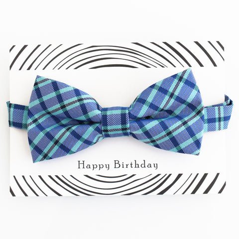Plaid Navy blue bow tie ring bearer, 1st Birthday gift, Kids adult bow, Adjustable Pre tied High quality, Kids party favor, toddler bow