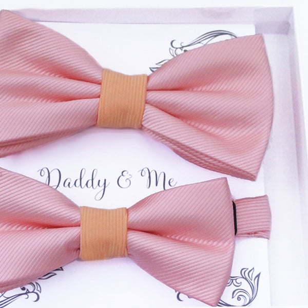 Blush peach Bow tie set daddy son, Daddy Grandpa and Me Father son matching, Kids adult bow tie, Adjustable pre tied bow High quality