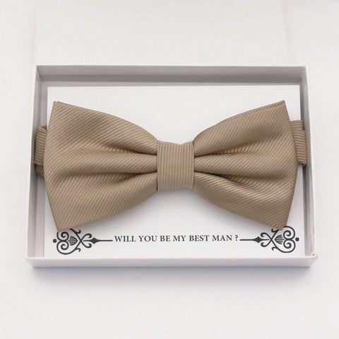 Champagne bow tie Best man Groomsman Man of honor ring bearer request gift, Kids adult bow, Adjustable Pre tied High quality, Birthday Congrats