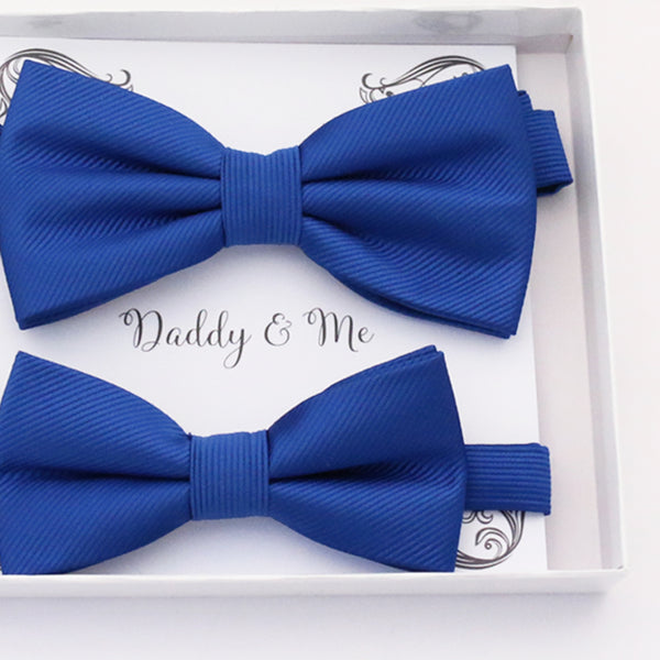Royal blue Bow tie set daddy son, Classic blue Daddy and me gift, Grandpa and me, Father son matching, Kids bow tie, Kids adult bow tie, high quality 