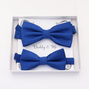 Royal blue Bow tie set daddy son, Classic blue Daddy and me gift, Grandpa and me, Father son matching, Kids bow tie, Kids adult bow tie, high quality 