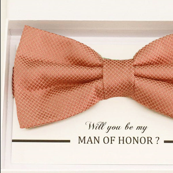 Raspberry rose burlap bow tie Best man Groomsman Man of honor ring bearer request gift, Kids adult bow, handmade Adjustable Pre tied 