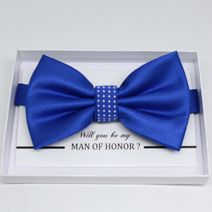Royal blue bow tie, Best man request gift, Groomsman bow tie, Man of honor gift, Best man bowtie, best man gift, man of honor request, Thank