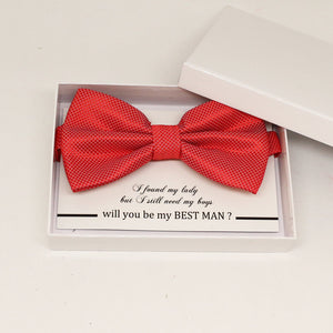 Coral bow tie, Best man request gift, Groomsman bow tie, Man of honor gift, Best man bow tie, best man gift, man of honor request, thank you