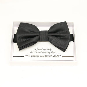Black bow tie, Best man request gift, Groomsman bow tie, Man of honor gift, Best man bow tie, best man gift, man of honor request, thank you
