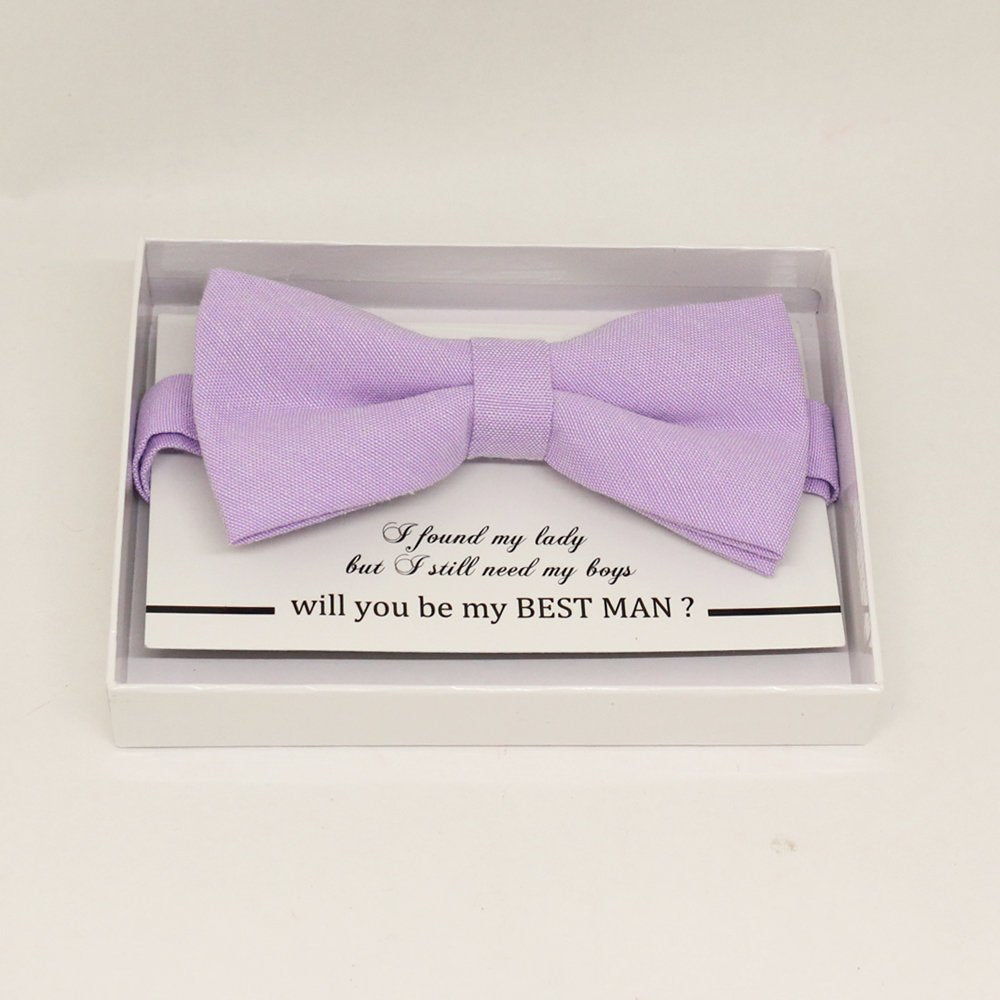Lavender bow tie, Best man request gift, Groomsman bow tie, Man of honor gift, Best man bow tie, best man gift, man of honor request bow tie