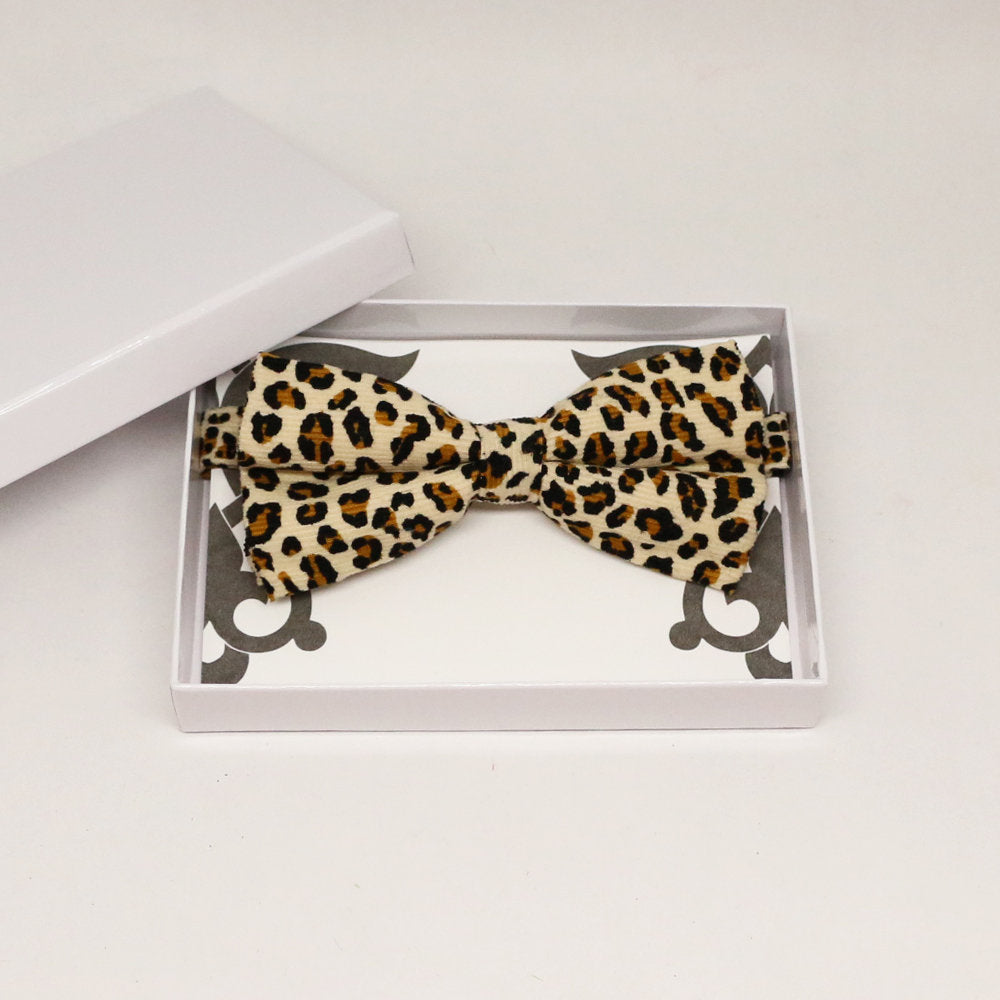 Leopard bow tie, Best man request gift, Groomsman bow tie, Man of honor gift, Best man bowtie, best man gift, man of honor request, thankyou