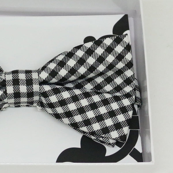 Black white gingham bow tie, Best man request gift, Groomsman bow tie, Man of honor gift, Best man bow, best man gift, man of honor request