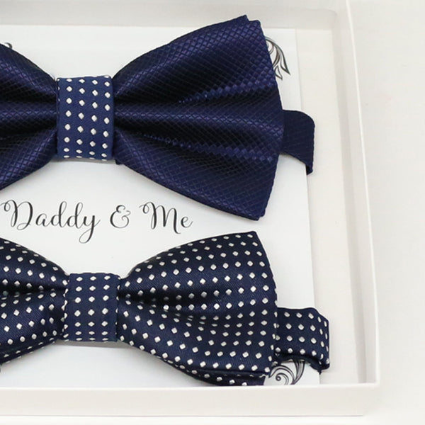 Navy Bow tie set for daddy and son, Daddy me gift set, Grandpa and me, Father son matching, Toddler bow tie, daddy me bow, some thing blue