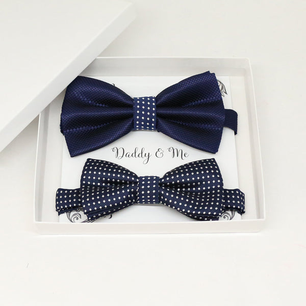 Navy Bow tie set for daddy and son, Daddy me gift set, Grandpa and me, Father son matching, Toddler bow tie, daddy me bow, some thing blue