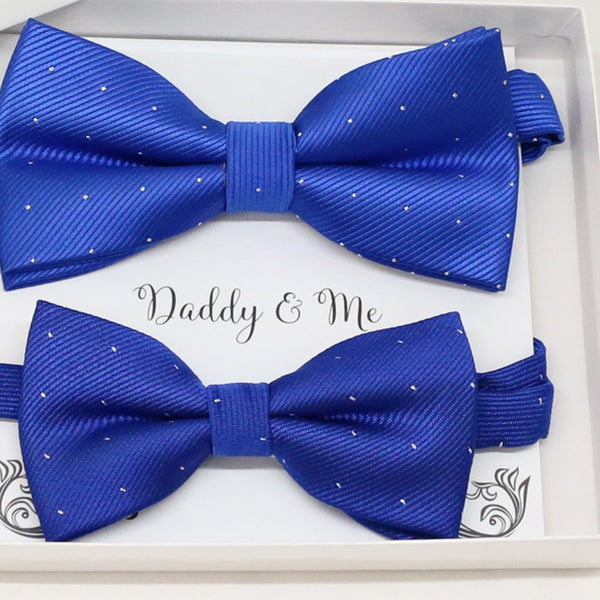 Royal blue Bow tie set for daddy and son, Daddy me gift set, Grandpa and me, Father son matching, Toddler bow tie, daddy me bow tie gift, some thing blue