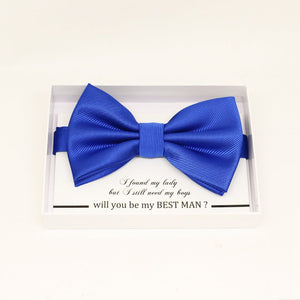 Royal blue bow tie, Best man request gift, Groomsman bow tie, Man of honor gift, Best man bow tie, some thing blue, man of honor request