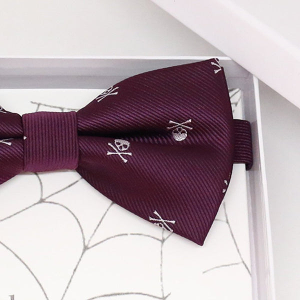 Purple skull bow tie, Best man request gift, Groomsman bow tie, Man of honor gift, Best man bow tie, best man gift, man of honor request bow