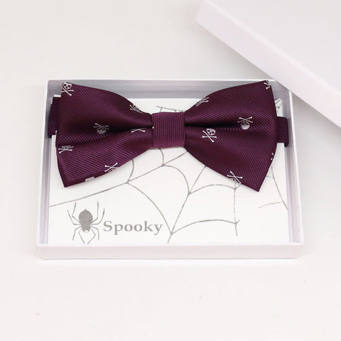 Purple skull bow tie, Best man request gift, Groomsman bow tie, Man of honor gift, Best man bow tie, best man gift, man of honor request bow