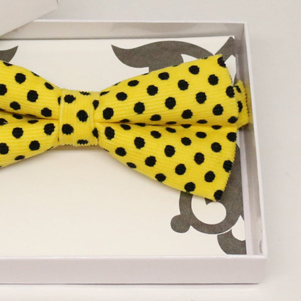 Yellow black bow tie, Best man request gift, Groomsman bow tie, Man of honor gift, Best man bow tie, best man gift, man of honor request bow